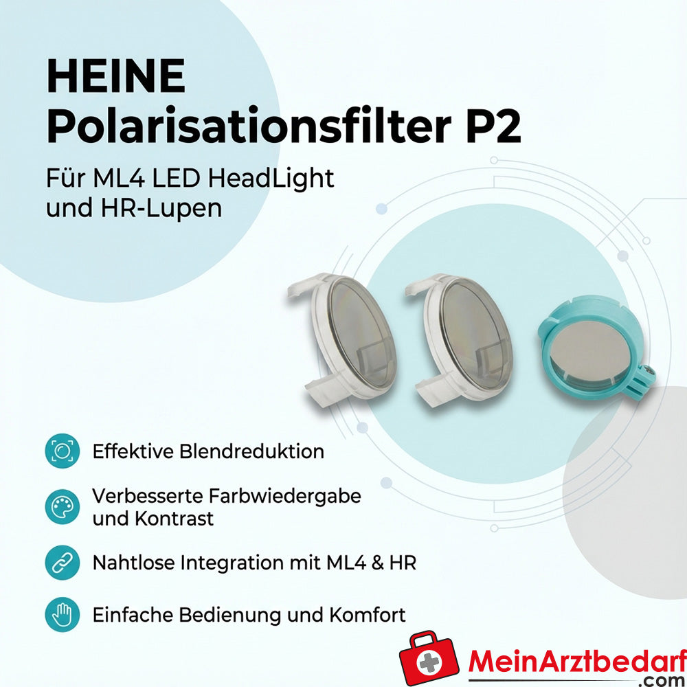 Heine polarisation filter P2 for ML4 LED HeadLight and HR loupes