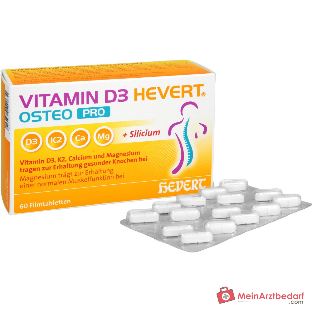 Hevert Vitamin D3 Osteo Pro Vitamin Filmtabletten, 60 St.