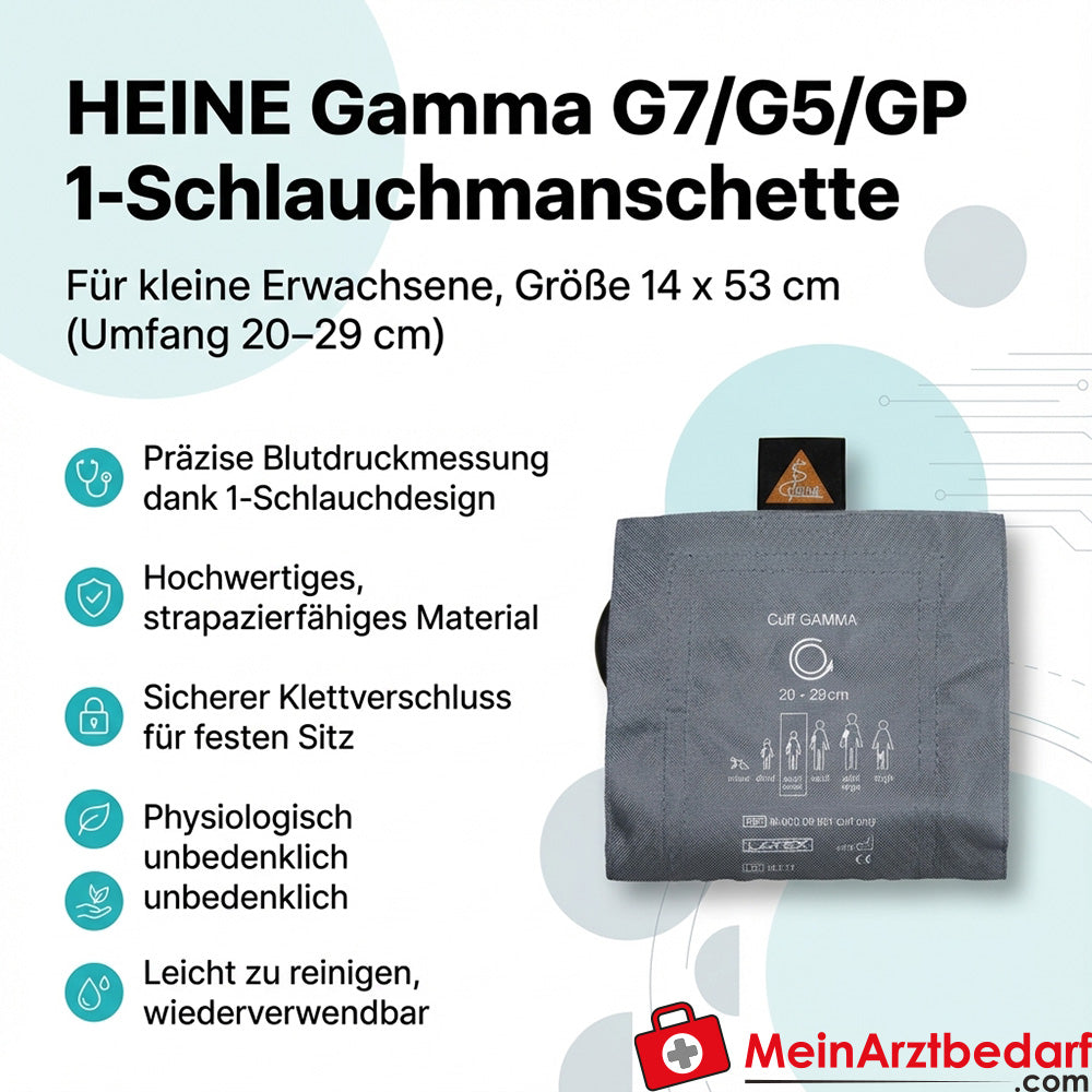 Heine Gamma G7/G5/GP 1 tube cuff 14 x 53 cm circumference 20-29 cm