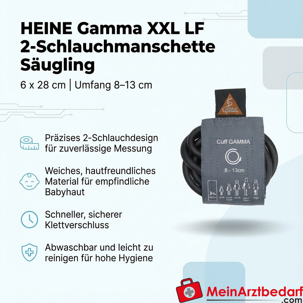 Heine Gamma XXL LF 2-tube cuff infant 6 x 28 cm, circumference 8-13 cm