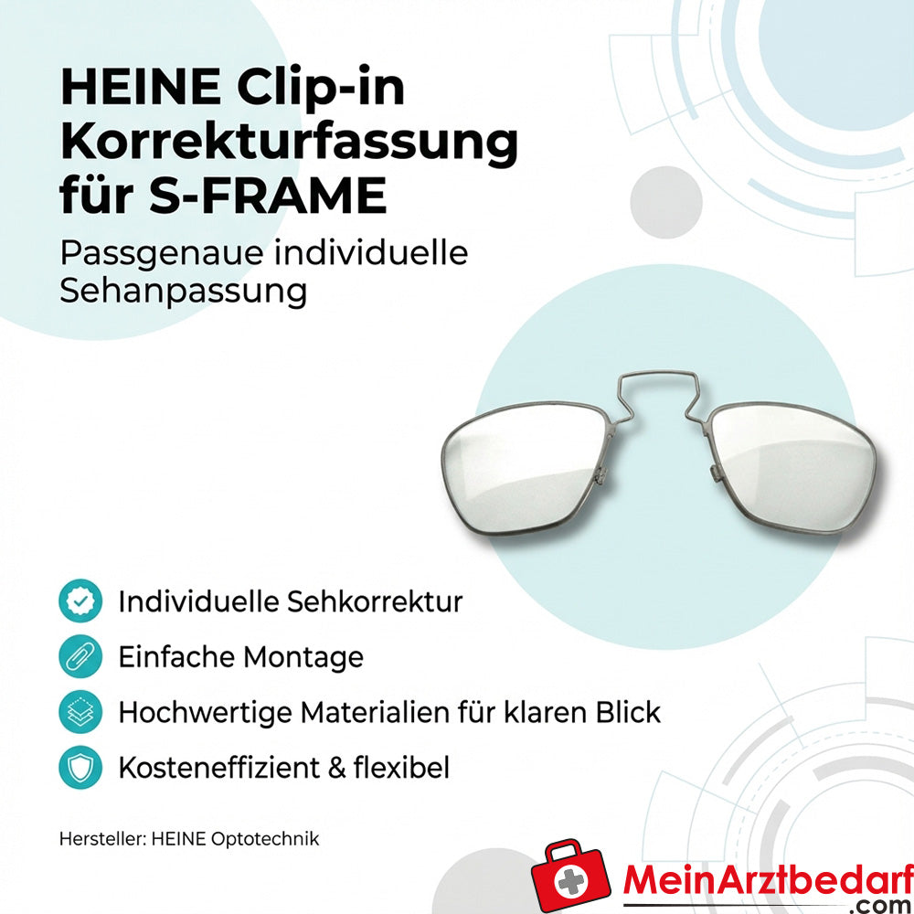 Montatura correttiva Heine clip-in per S-FRAME compatibile con lenti correttive