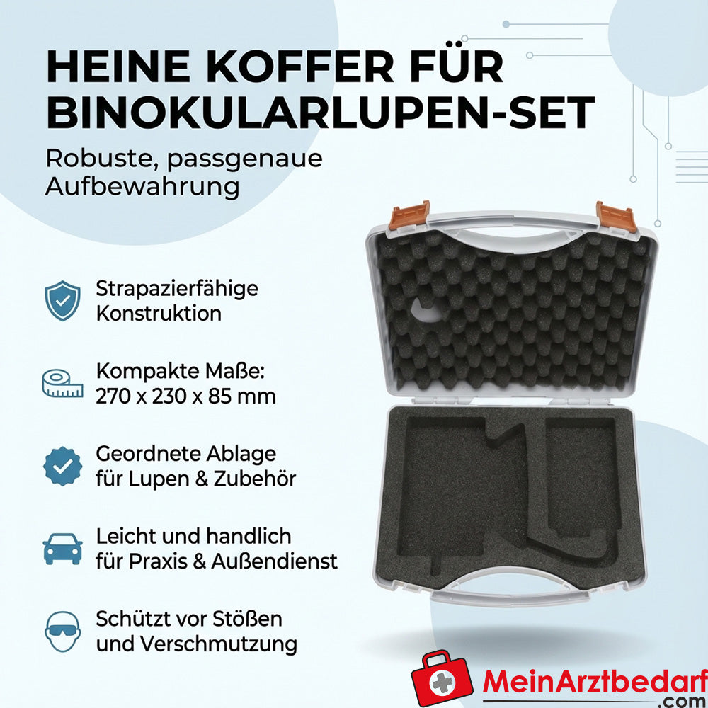 Heine case for binocular magnifier set 270 x 230 x 85 mm, robust design