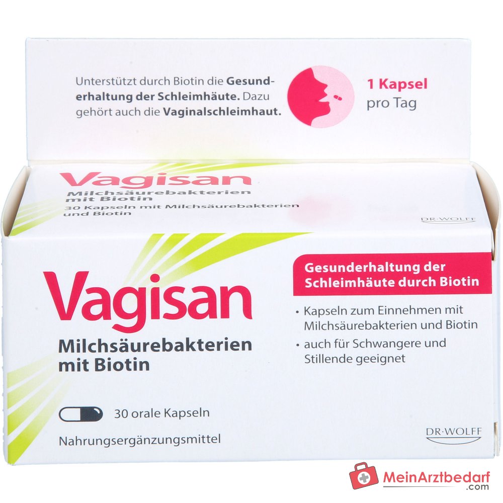 Vagisan Milchsäurebakterien mit Biotin Kapseln, 30 St..