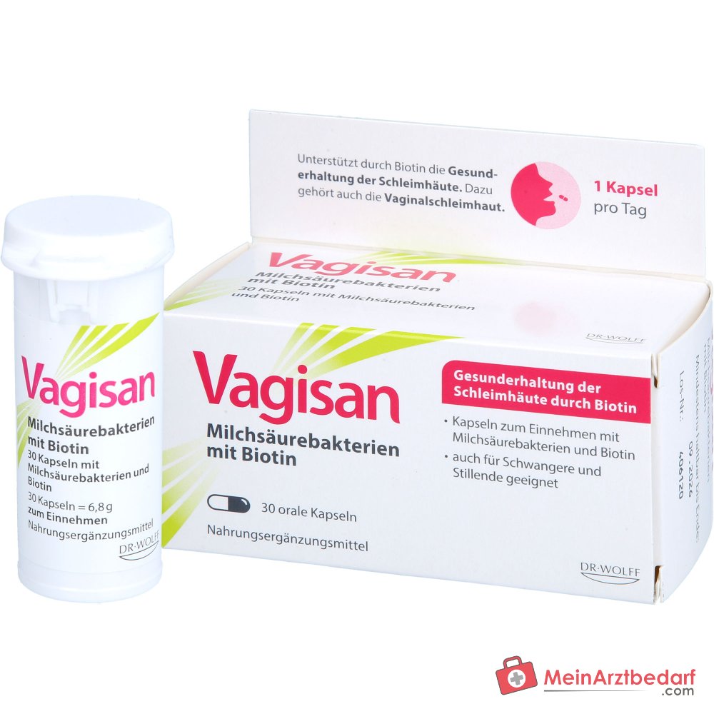 Vagisan Milchsäurebakterien mit Biotin Kapseln, 30 St..