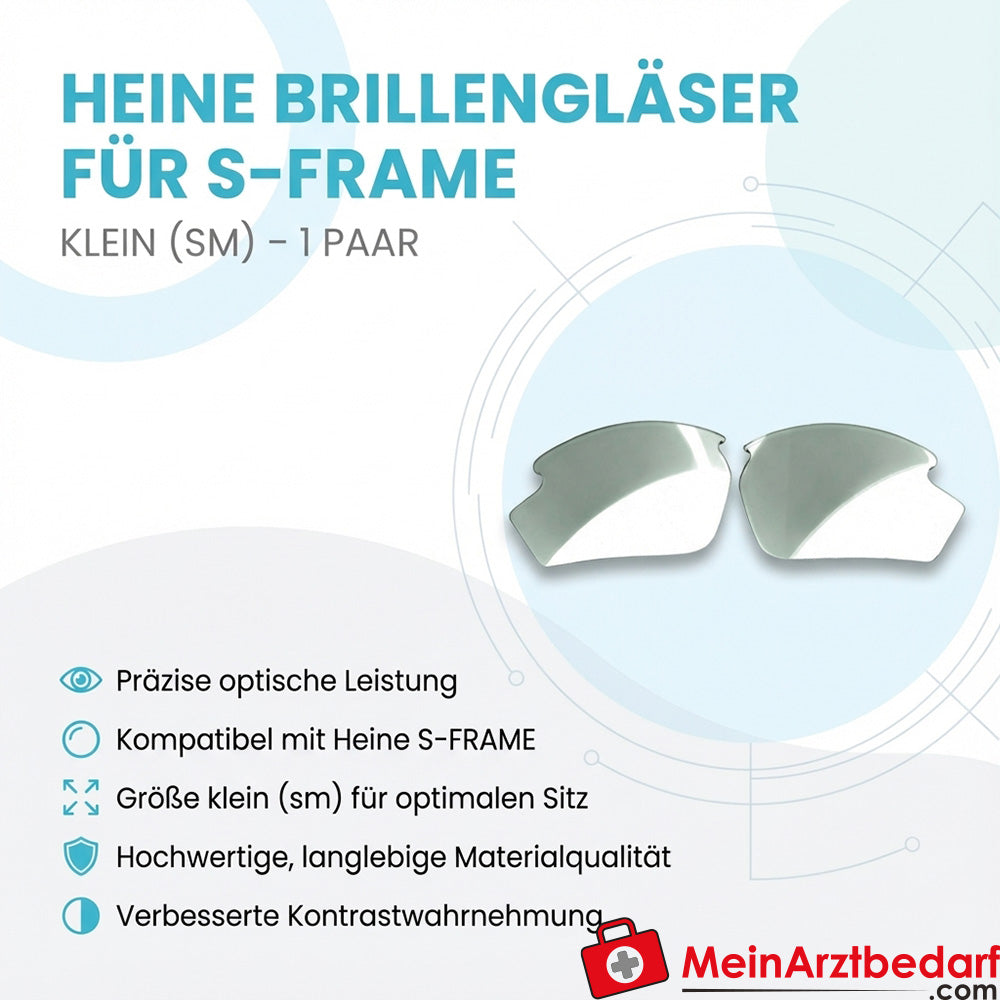 Heine spectacle lenses for S-FRAME, small (sm), 1 pair