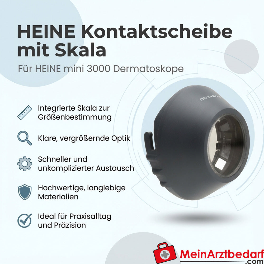 Disco de contacto Heine con escala para dermatoscopio mini 3000 / mini 3000 LED