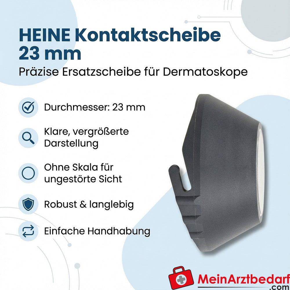 Heine contact disc without scale 23 mm for dermatoscope