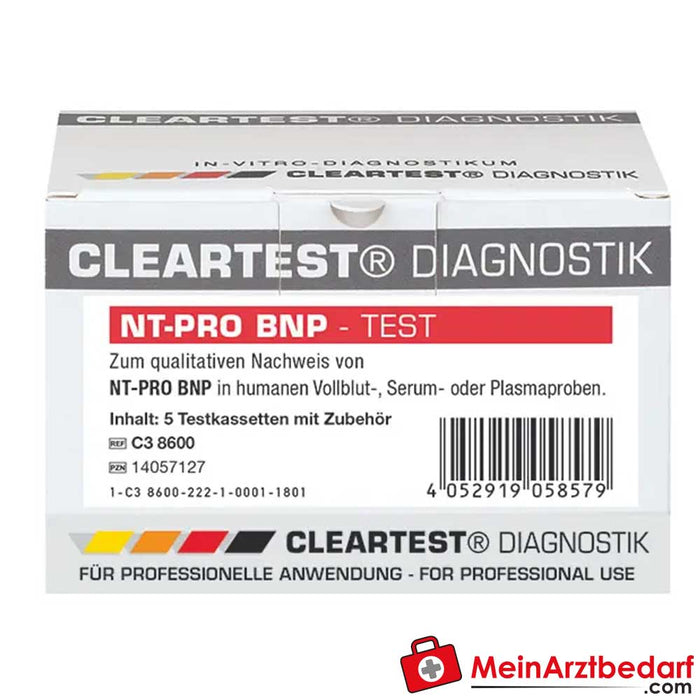 Cleartest® NT-PRO BNP marcador de insuficiência cardíaca, 5 unid.