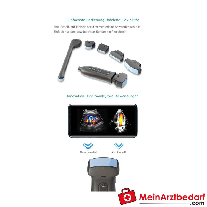 Youkey Q7 draadloze echografie - mobiel echoapparaat