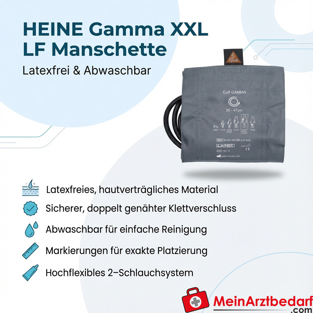 Heine Gamma XXL LF 2-tube cuff latex-free, washable