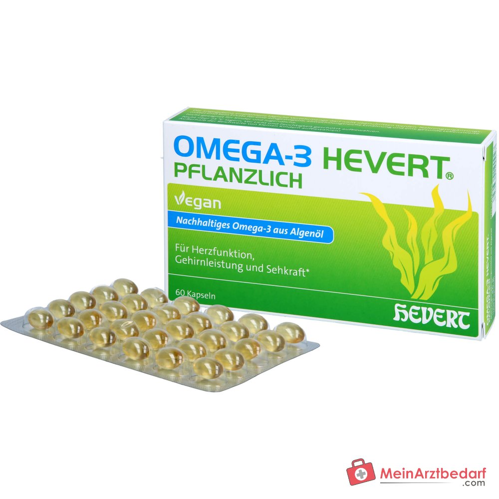 Hevert Omega-3 vegetal cápsulas blandas veganas, 60 u.