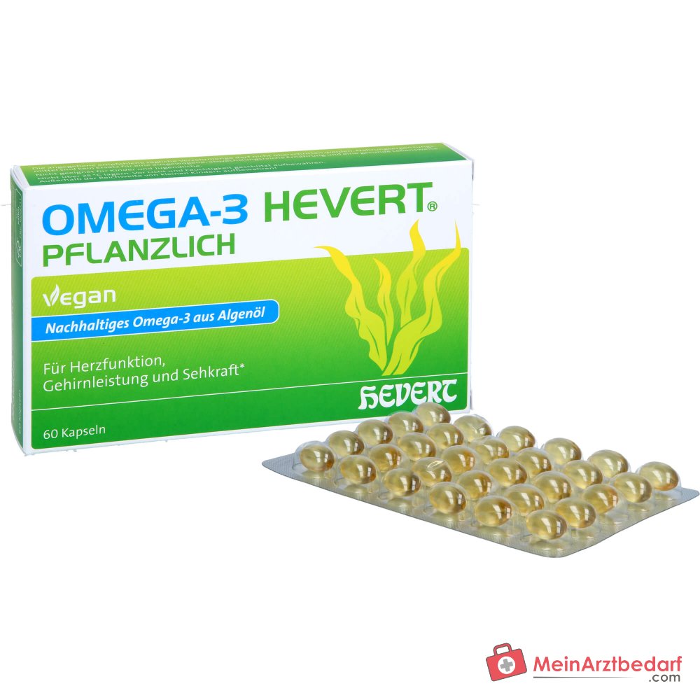 Hevert Omega-3 vegetal cápsulas blandas veganas, 60 u.