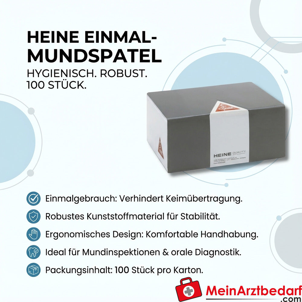 Heine spatola monouso in plastica per bocca 100 pezzi