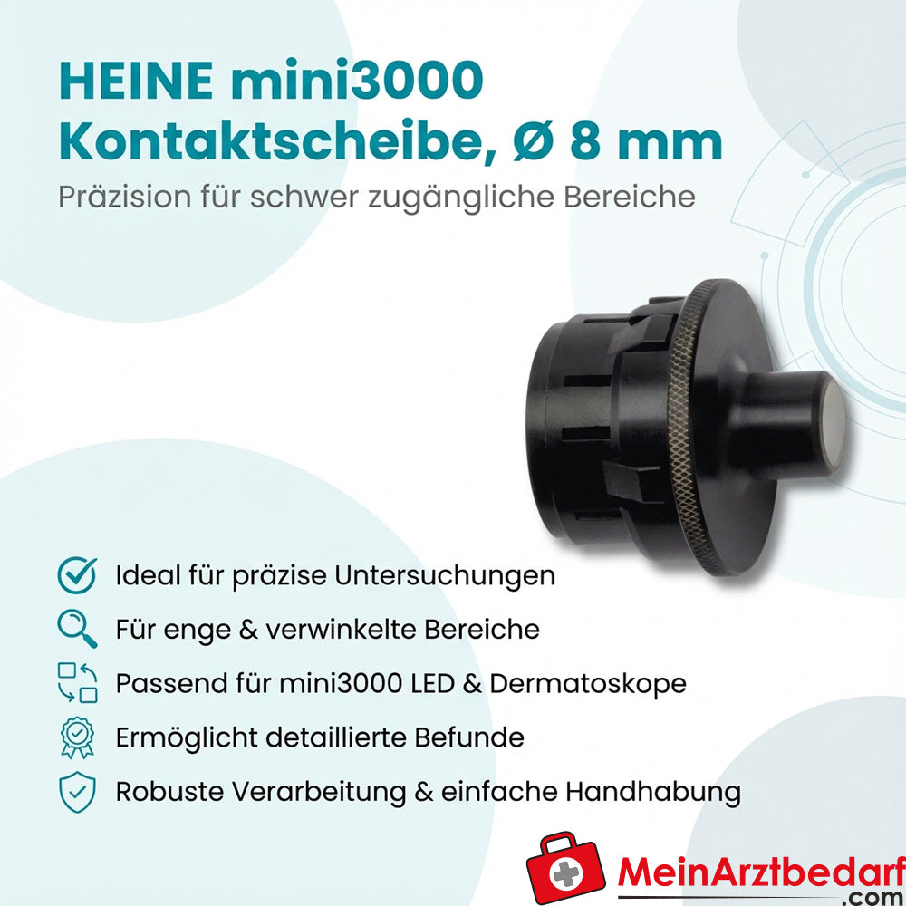 Heine contact disc 8 mm for mini3000 LED and mini3000 dermatoscope