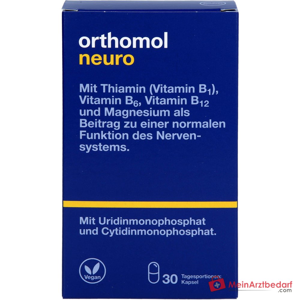 Orthomol Neuro Kapseln mit B-Vitaminen und Magnesium, 30 St..