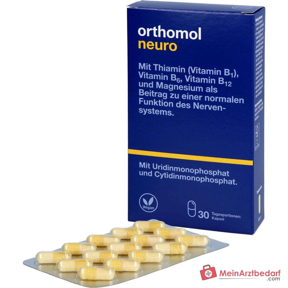 Orthomol Neuro Kapseln mit B-Vitaminen und Magnesium, 30 St..