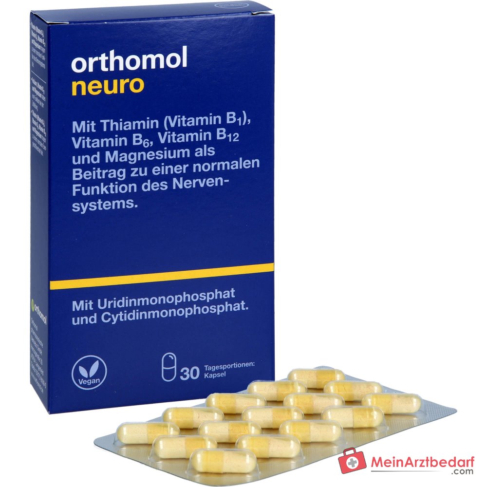 Orthomol Neuro Kapseln mit B-Vitaminen und Magnesium, 30 St..
