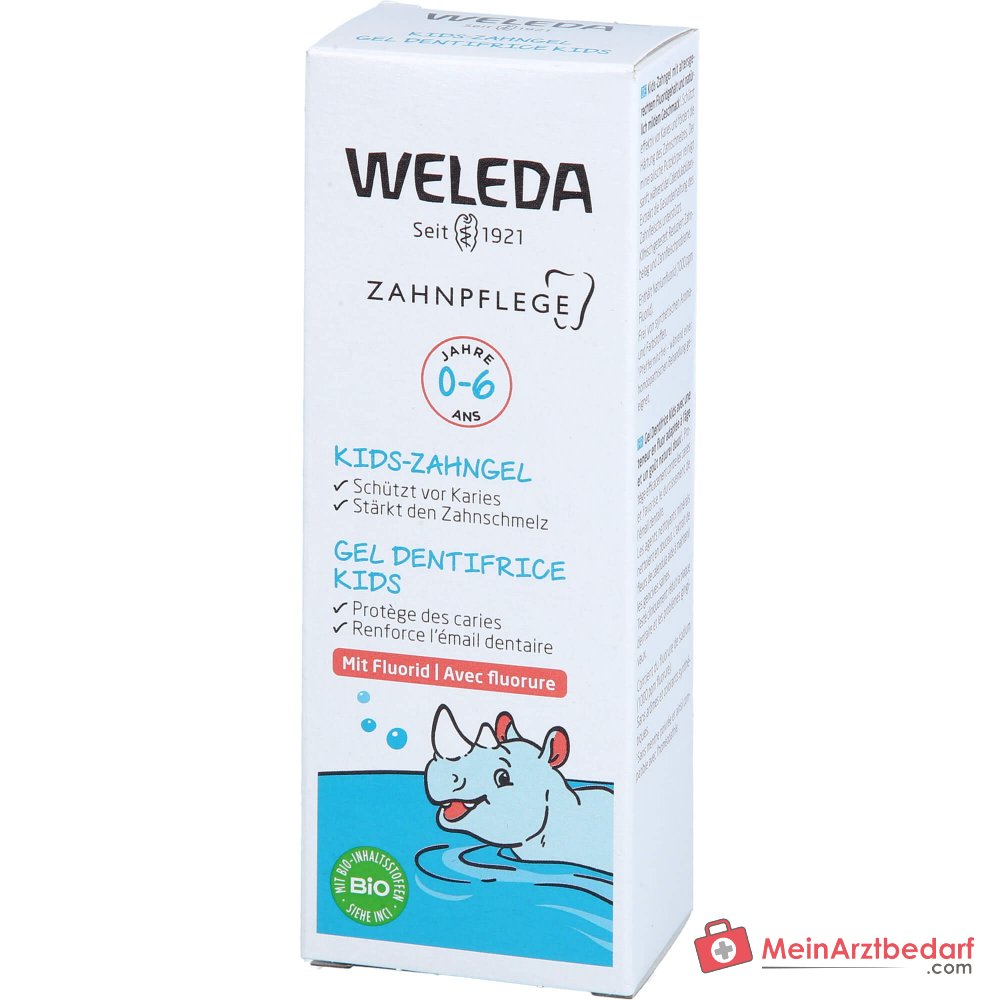 Weleda Kids-Zahngel mit Fluorid Natriumfluorid Zahngel, 50 ml