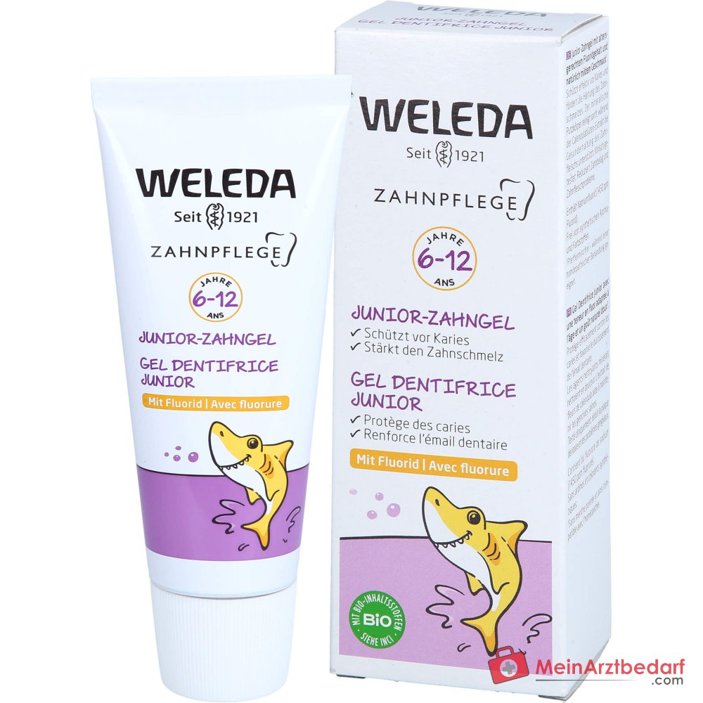 Weleda Junior-Zahngel mit Fluorid Natriumfluorid Zahngel, 50 ml
