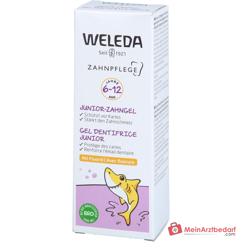 Weleda Junior-Zahngel mit Fluorid Natriumfluorid Zahngel, 50 ml