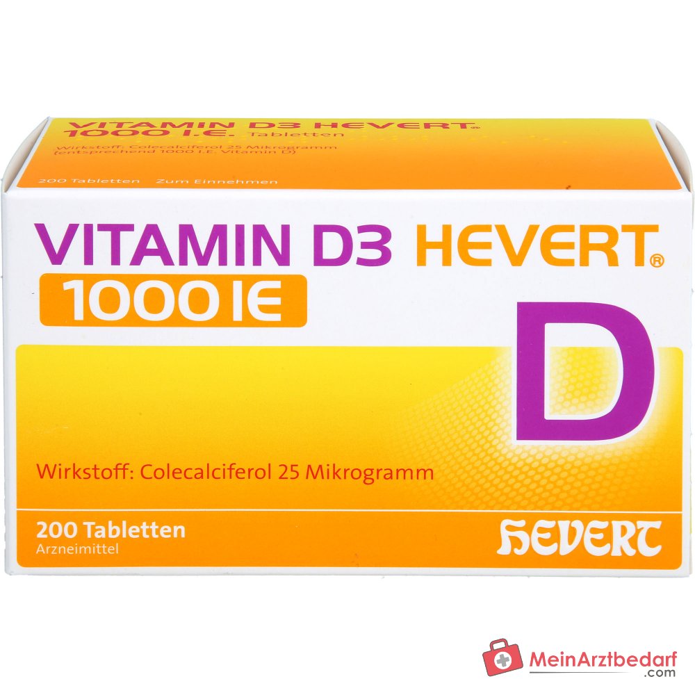 Hevert Vitamin D3 1000 IE Tabletten, 200 St.