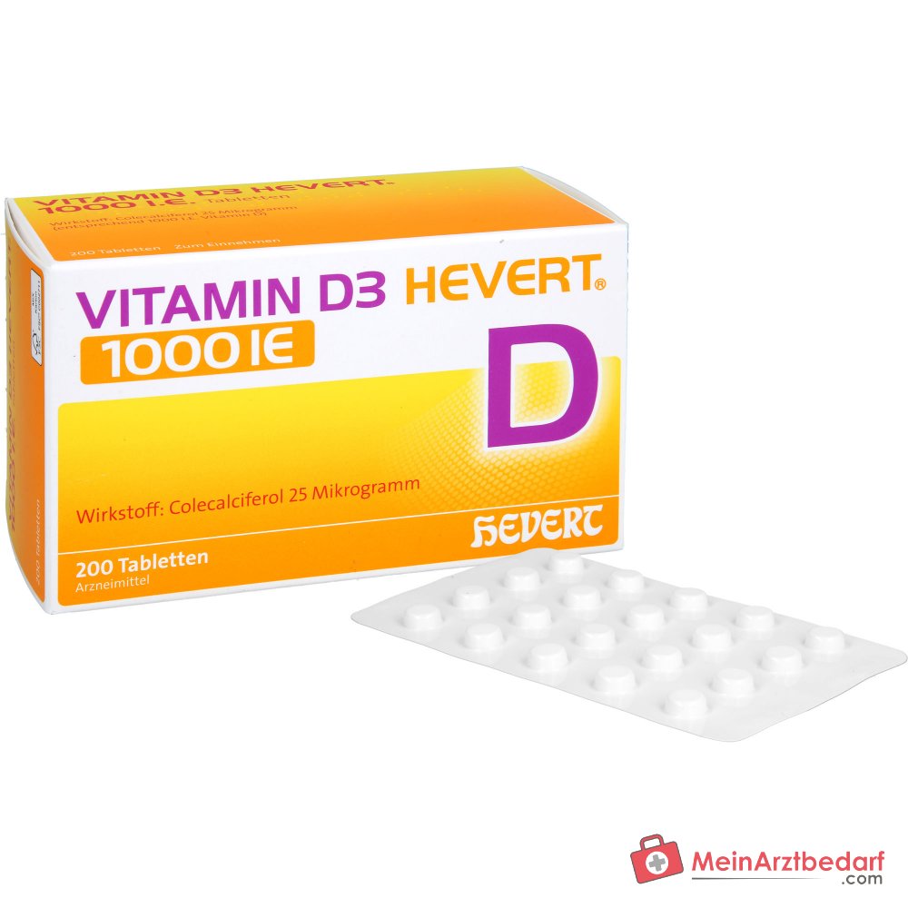 Hevert Vitamin D3 1000 IE Tabletten, 200 St.