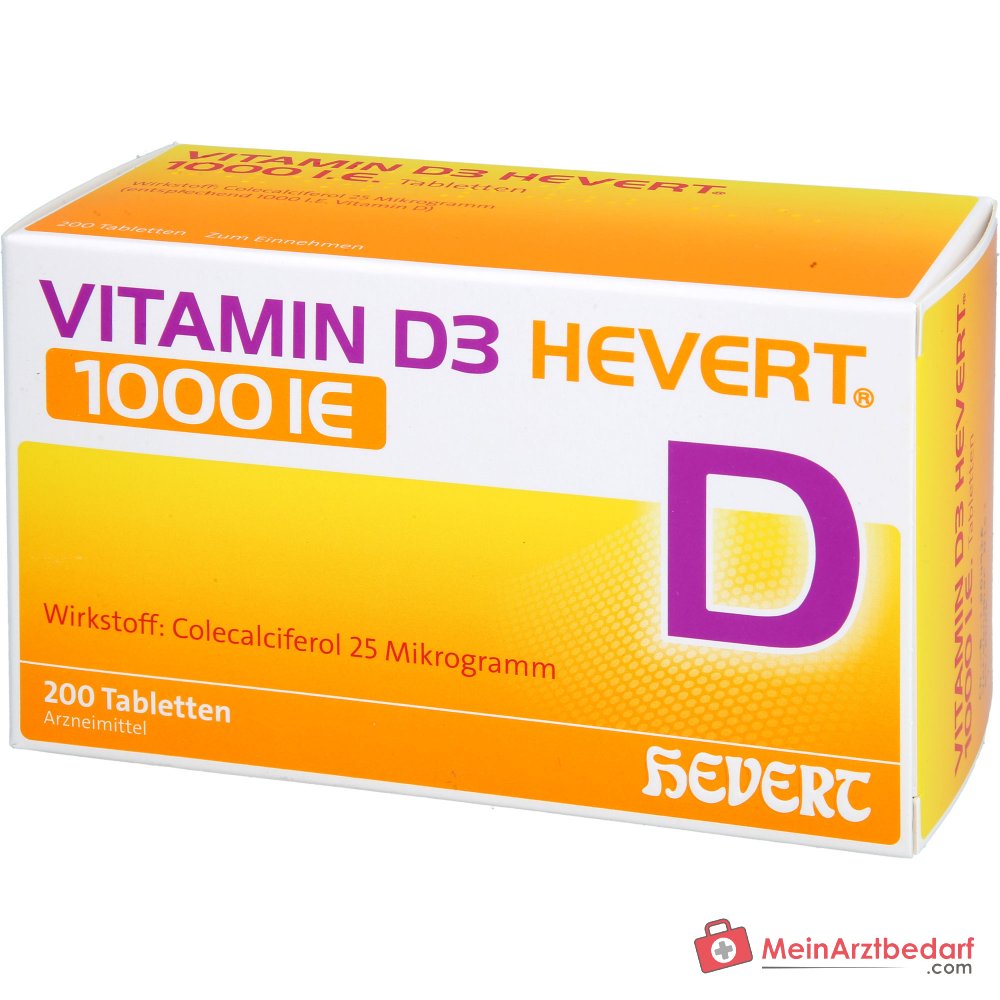 Hevert Vitamin D3 1000 IE Tabletten, 200 St.