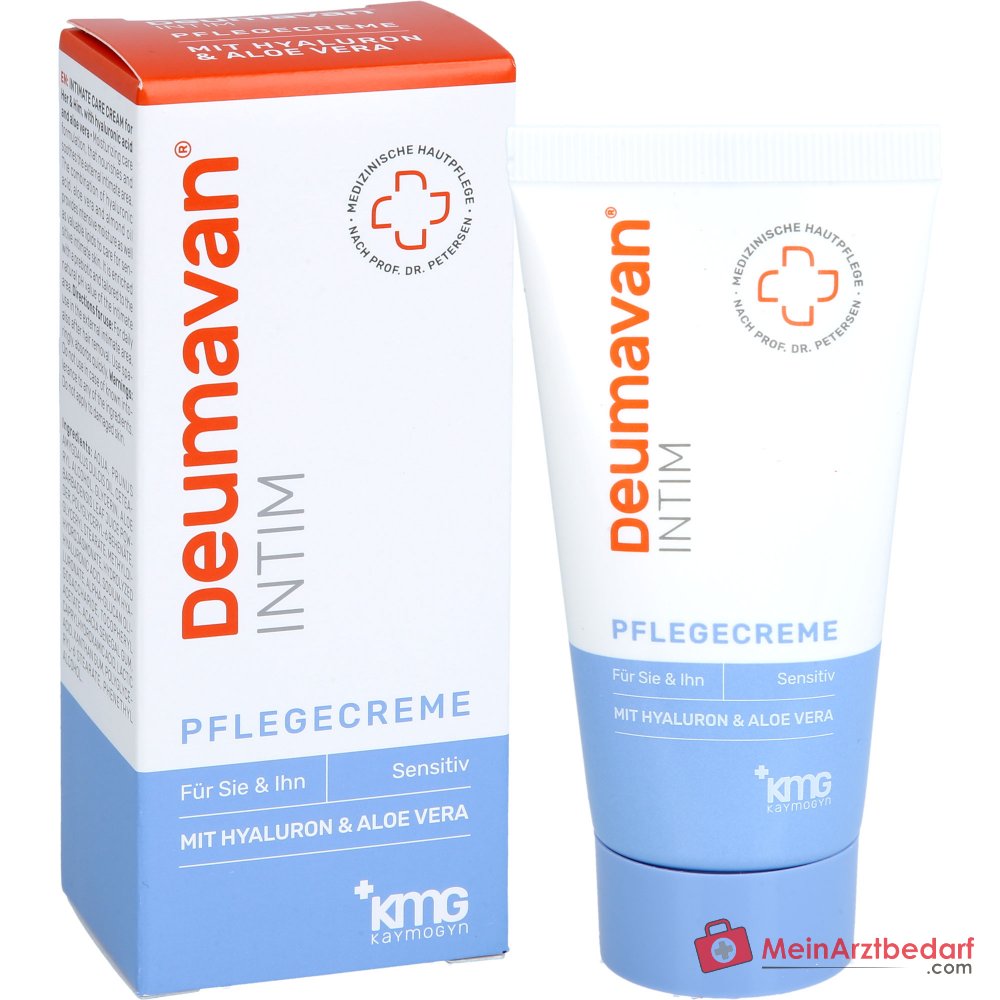 Deumavan Intim Pflegecreme Hyaluron / Aloe Vera / Mandelöl Creme, 50 ml.