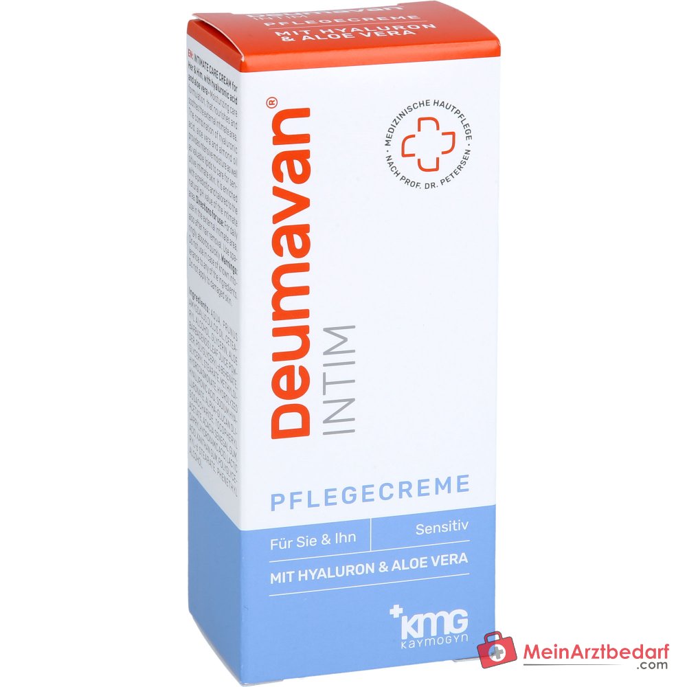 Deumavan Intim Pflegecreme Hyaluron / Aloe Vera / Mandelöl Creme, 50 ml.