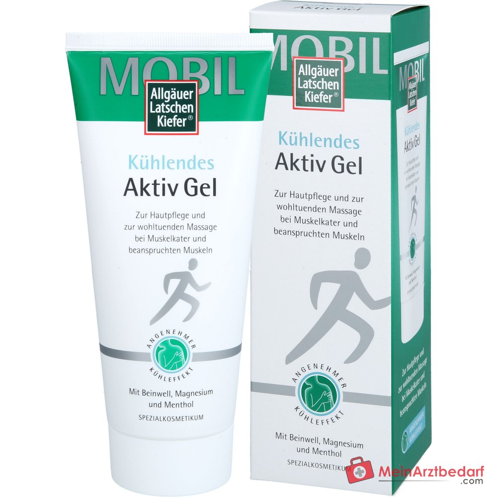 Allgäuer Latschenkiefer Kühlendes Aktiv Gel Menthol / Beinwell / Arnika / Campher / Magnesium / Panthenol Gel, 200 ml.