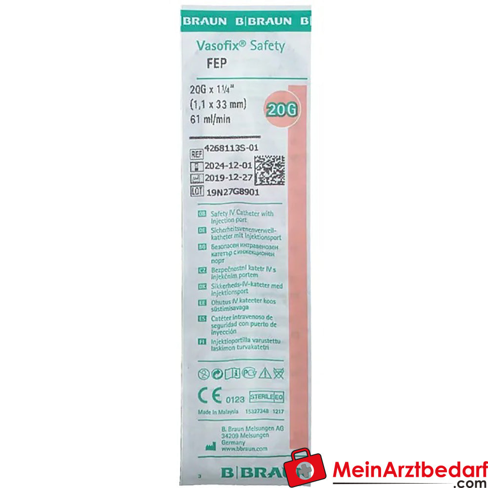 Vasofix® Safety Kanüle 20G 1,1x33mm, 1 St..
