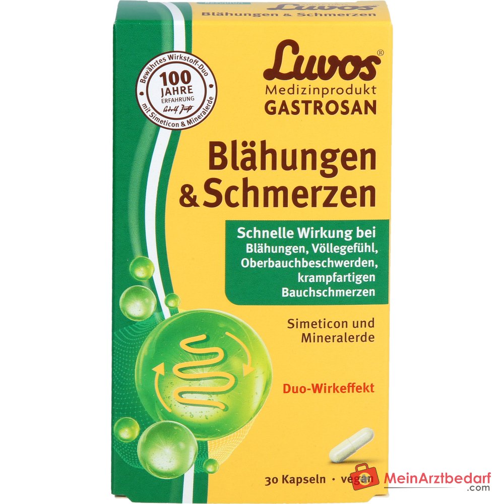 Luvos Gastrosan Simeticon / Mineralerde Kapseln, 30 St..