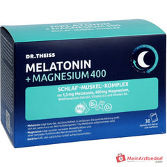 Dr. Theiss Melatonin / Magnesium / Baldrianwurzel-Extrakt / Vitamin D3 / Vitamin B6 Schlaf-Muskel-Komplex Pulver, 30 Beutel à 5 g.