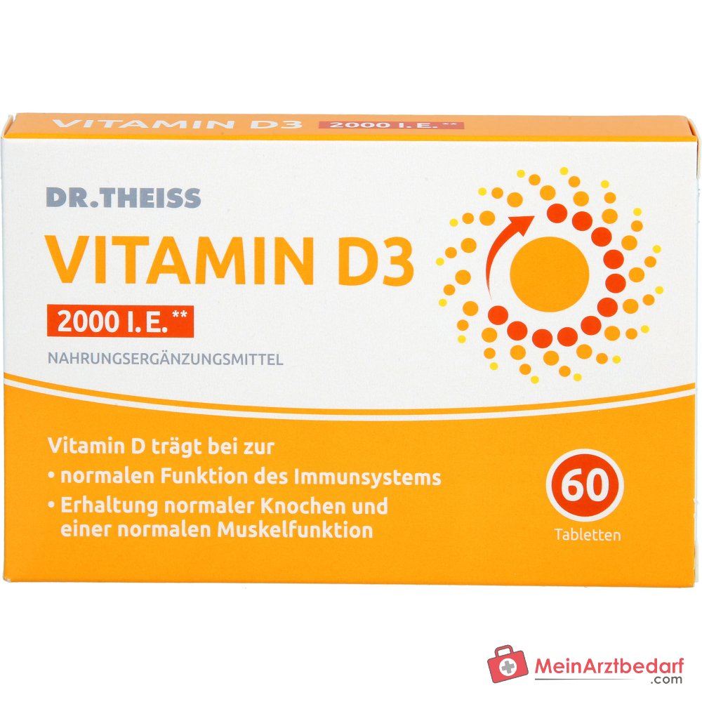 Dr. Theiss Vitamin D3 Cholecalciferol Tabletten 2000 I.E., 60 St..