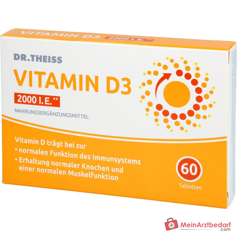 Dr. Theiss Vitamin D3 Cholecalciferol Tabletten 2000 I.E., 60 St..