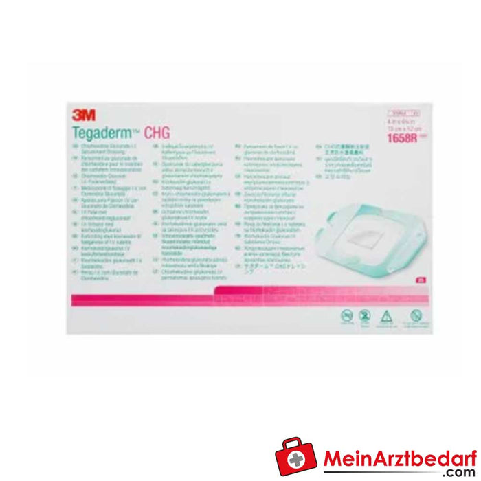 3M Tegaderm Fixation Bandage CHG Chlorhexidine Gluconate, 100 pcs.