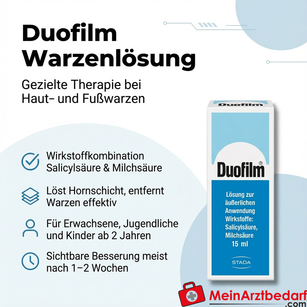 STA06 Duofilm soluzione per verruche 15 ml Acido salicilico e acido lattico - verruche della pelle e dei piedi