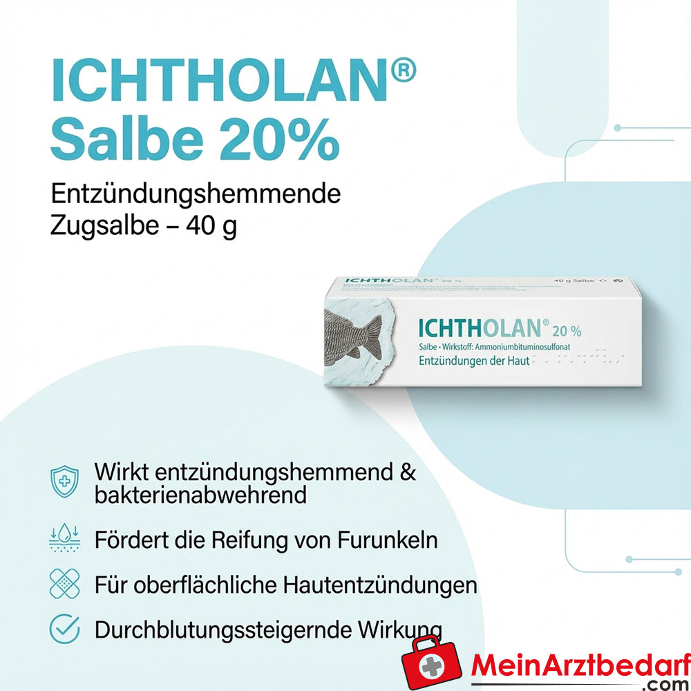 SAP01 Ichtholan Salbe 20% 40 g – entzündungshemmend, zur Reifung von Furunkeln
