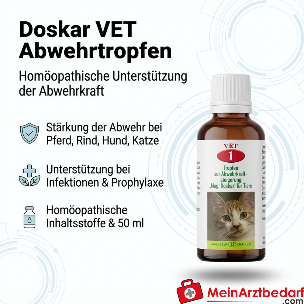 Doskar VET Defence gocce 50 ml Omeopatia per cane cavallo bovino gatto