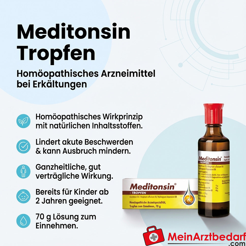 Meditonsin gotas 70 g medicamento homeopático para los resfriados
