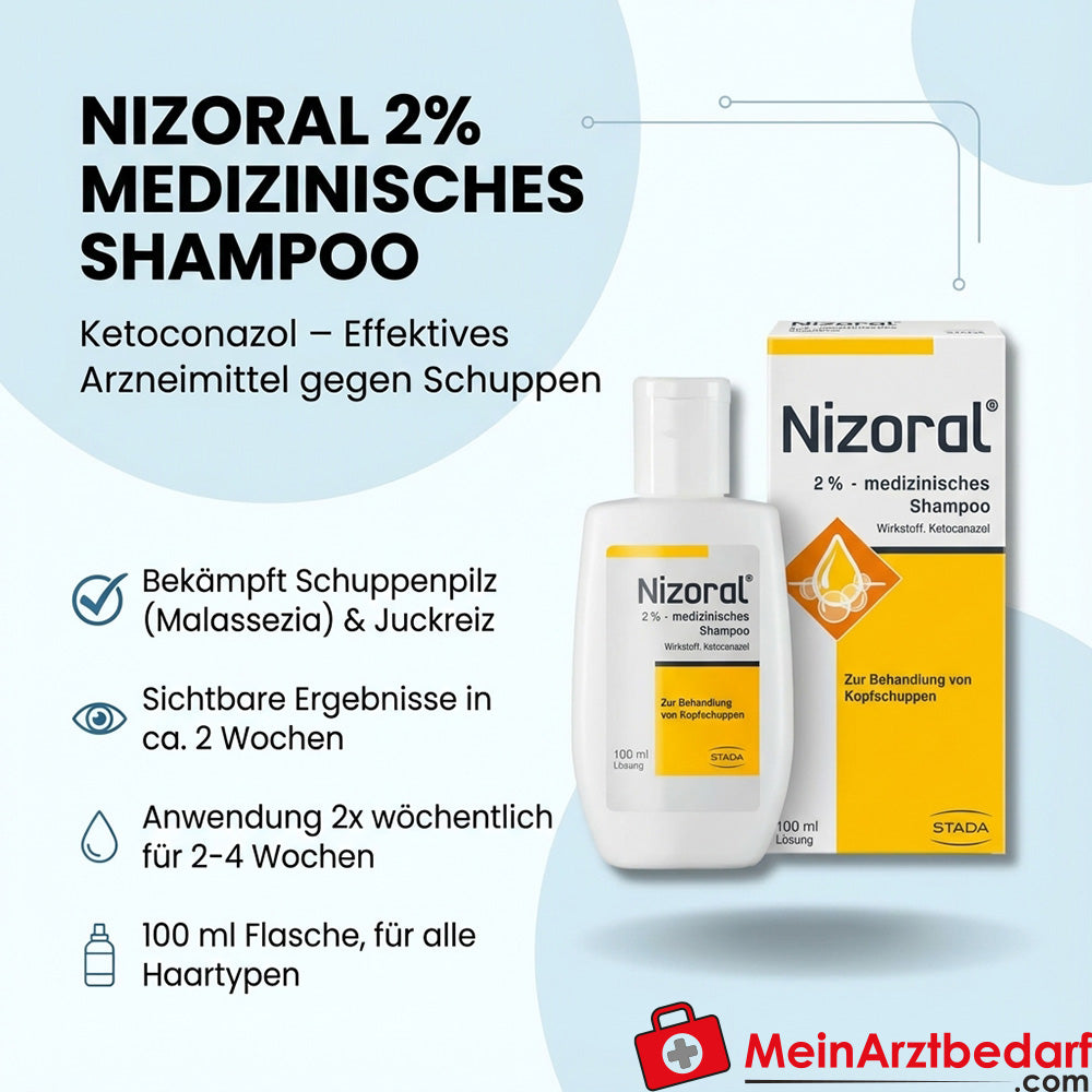 Nizoral 2% medizinisches Shampoo (Ketoconazol) 100 ml