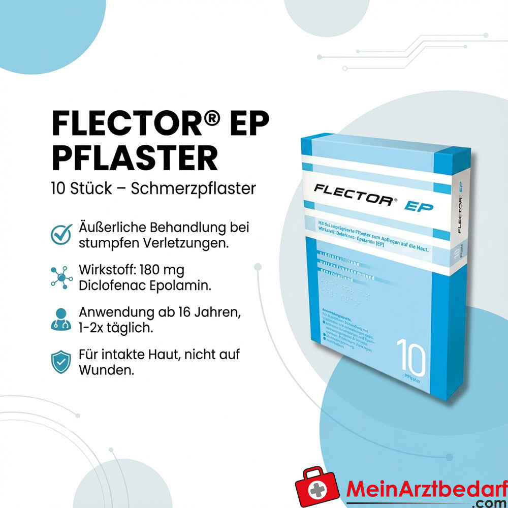 Flector EP Pflaster 180 mg Diclofenac Epolamin, 10 Stück