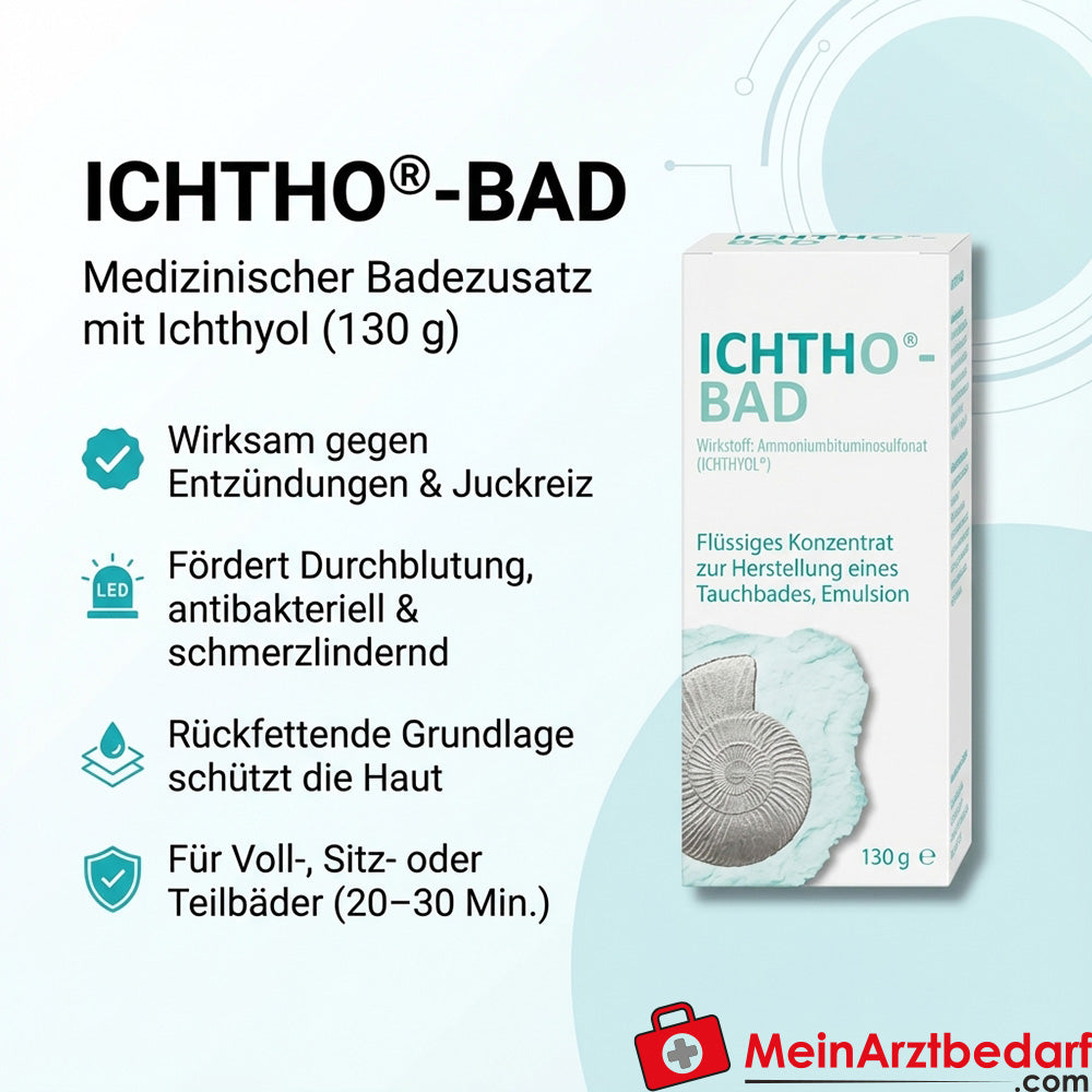 Bagno Ichtho 130 g Additivo per bagni medicinali con ittiolo (bituminosolfonato di ammonio)