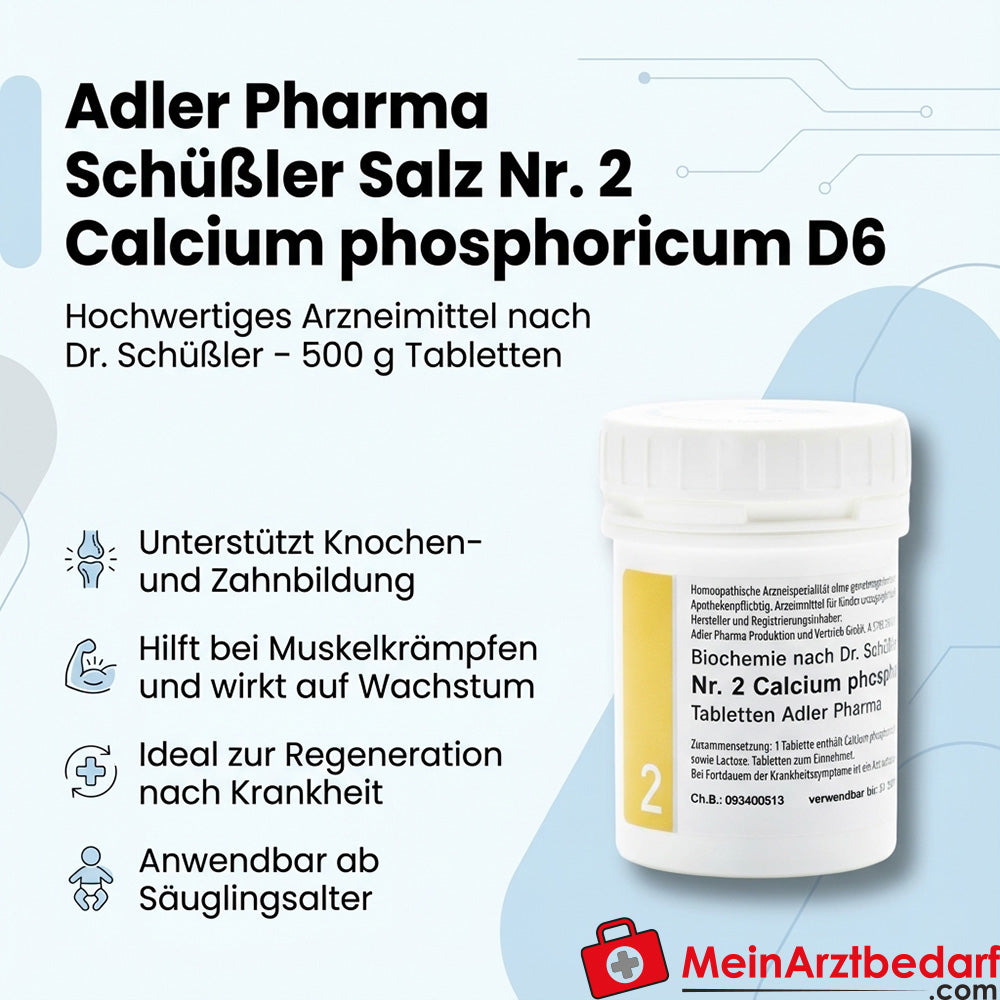 Adler Pharma Schuessler Zout Nr. 2 Calcium phosphoricum D6 Tabletten 500 g