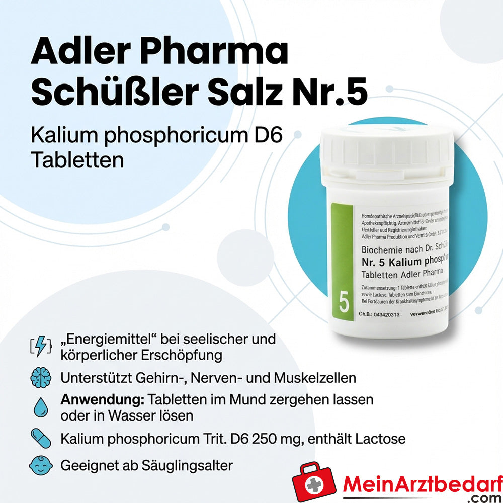 Adler Pharma Schüßler Salz Nr.5 Kalium phosphoricum D6 Tabletten 250 mg