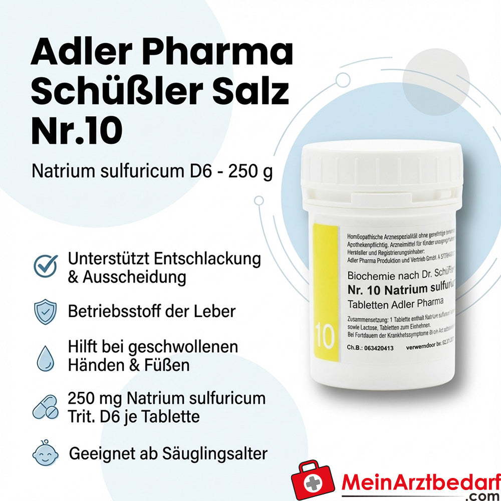 Adler Pharma Schüßler Salz Nr.10 Natrium sulfuricum D6 Tabletten 250 g