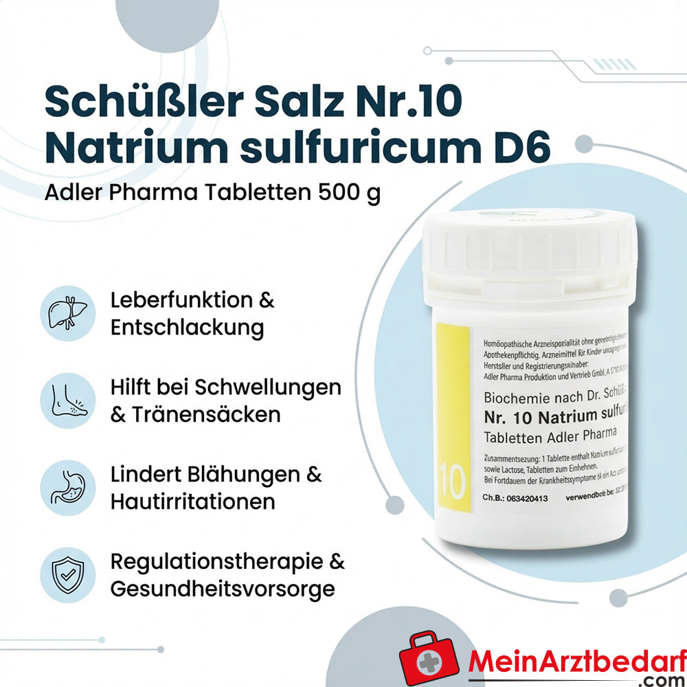 Adler Pharma Schüßler Salz Nr.10 Natrium sulfuricum D6 Tabletten 500 g