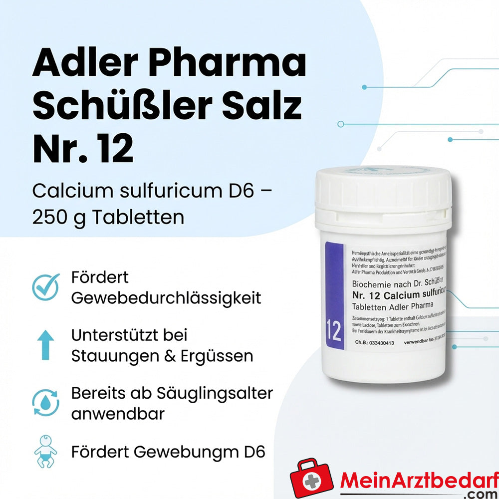 Adler Pharma Schüßler Salz Nr. 12 Calcium sulfuricum D6 Tabletten 250 g