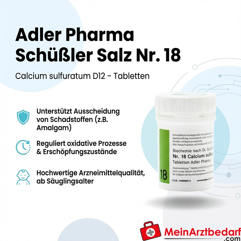 Adler Pharma Schüßler Salz Nr. 18 Calcium sulfuratum D12 Tabletten 250 g