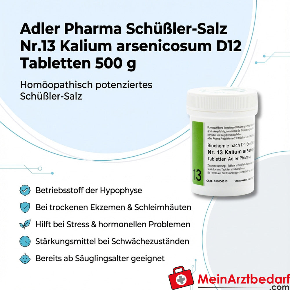 Adler Pharma Schuessler Zout Nr. 13 Kaliumarsenicosum D12 Tabletten 500 g